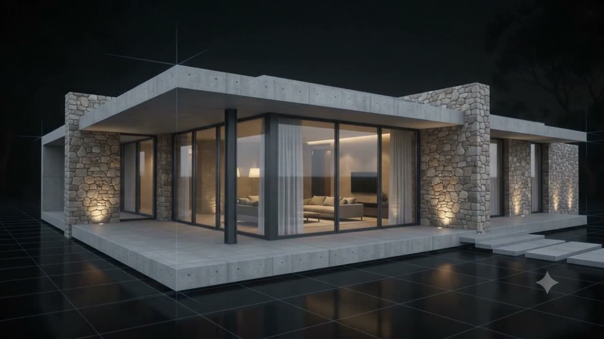 Boğaz Villası akşam görünümü